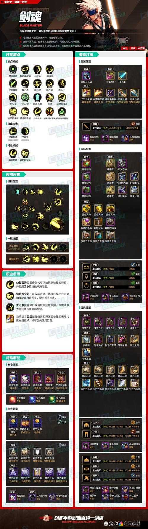 DNF手游剑魂史诗装备选择与搭配攻略