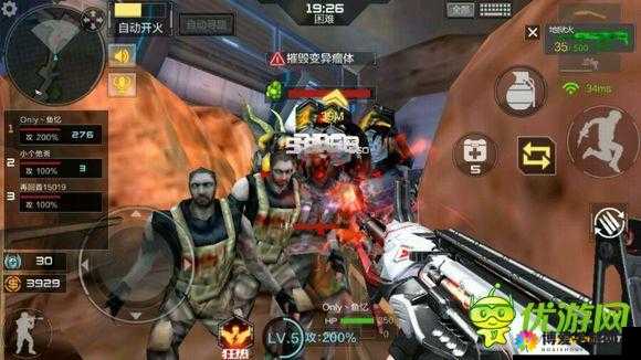 CF手游娱乐开黑组队打僵尸狂潮通关视频深度解析