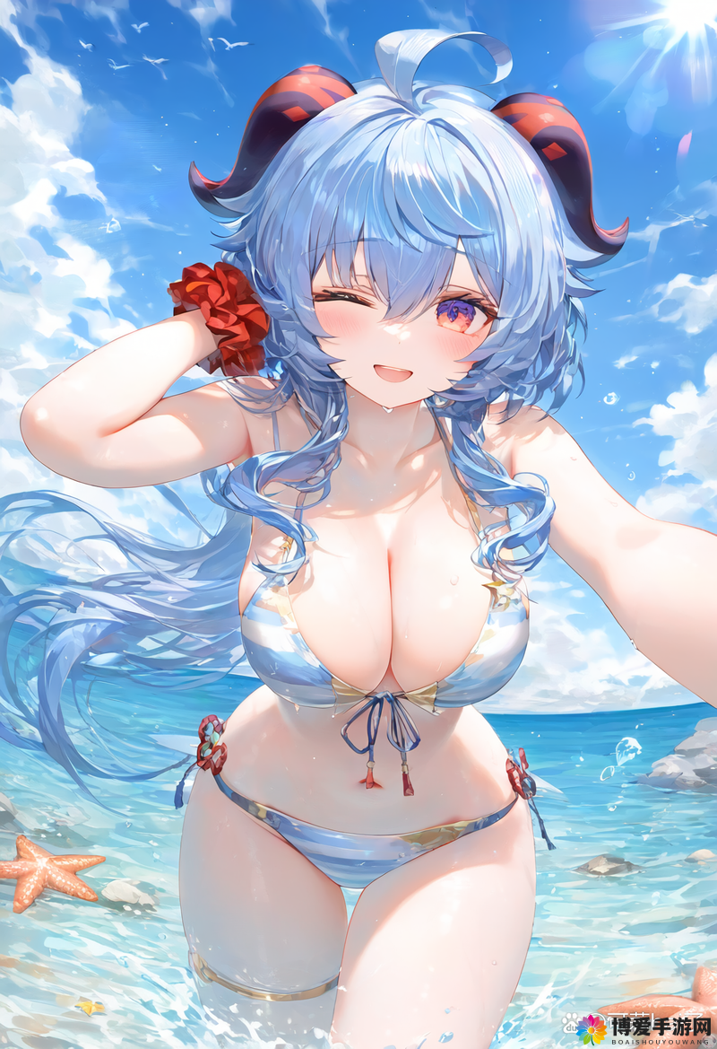 原神：璃月美少女甘雨惨遭盗宝团蝳手