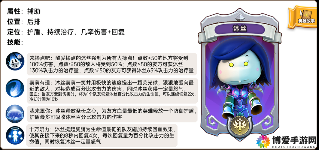 叫我MT2,奶妈角色沐丝深度分析