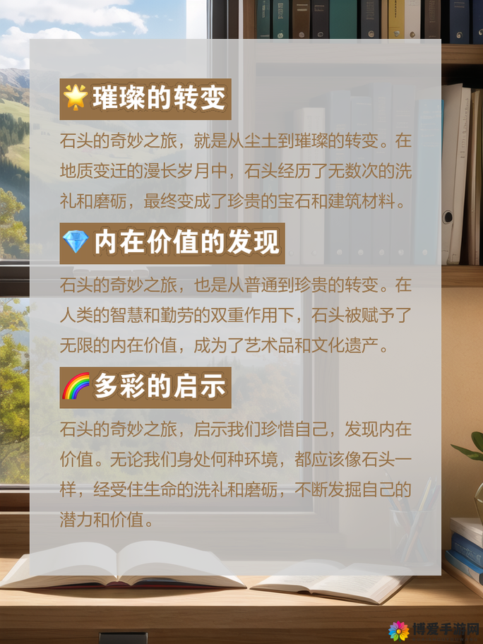 石头的奇幻之旅，从平凡到非凡的蜕变