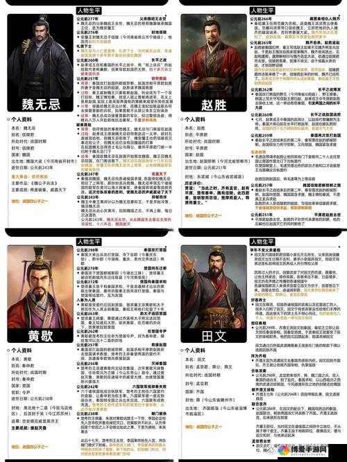 春秋战雄武将风采，战公子深度剖析