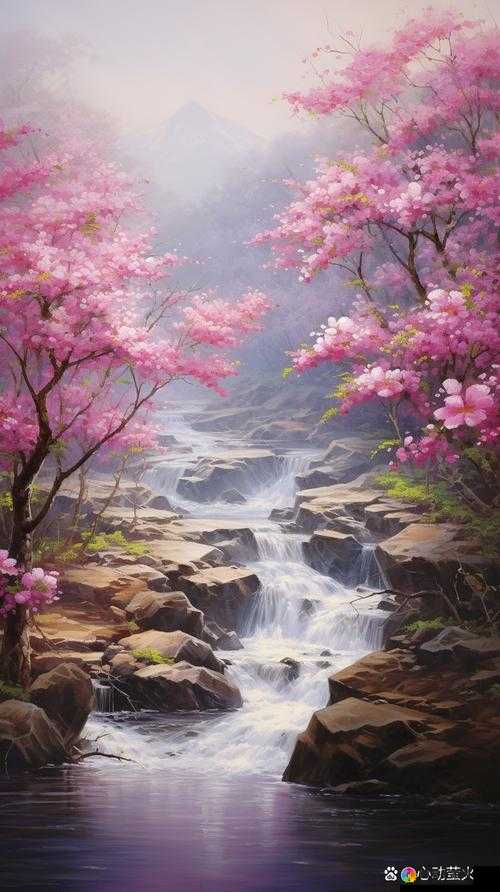 桃花洞口已是溪水潺潺如诗如画：这般美景令人陶醉向往