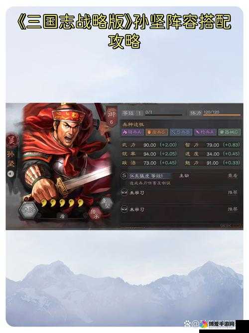 正三国武将介绍——孙坚，策略与资源的双重驾驭者