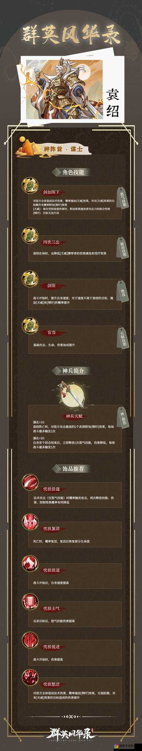 袁绍在横扫千军中的培养价值与技能解析