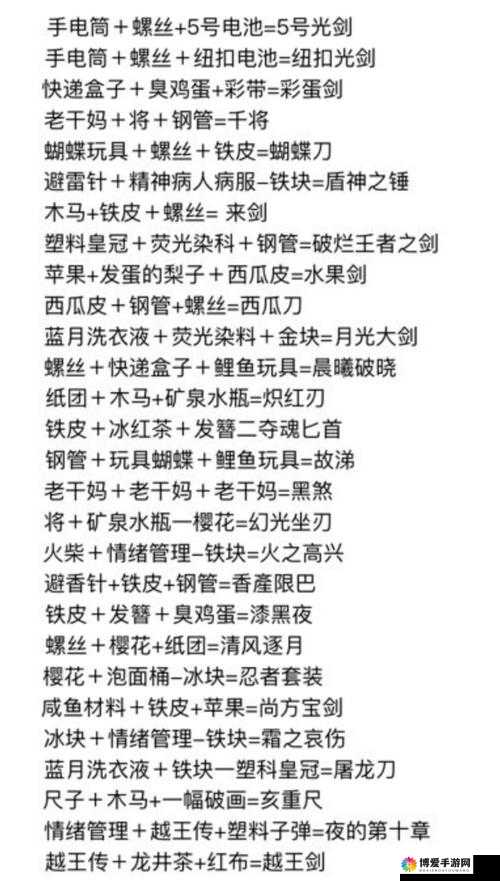 傲剑装备合成深度解析