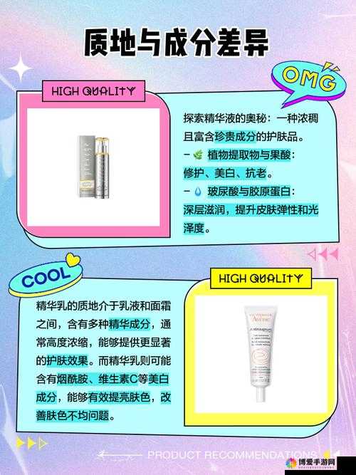 国产精华精华液一二三区别：不同类型精华液特点解析