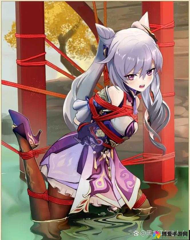 原神：女角色手脚被黏黏胶粘，动弹不得