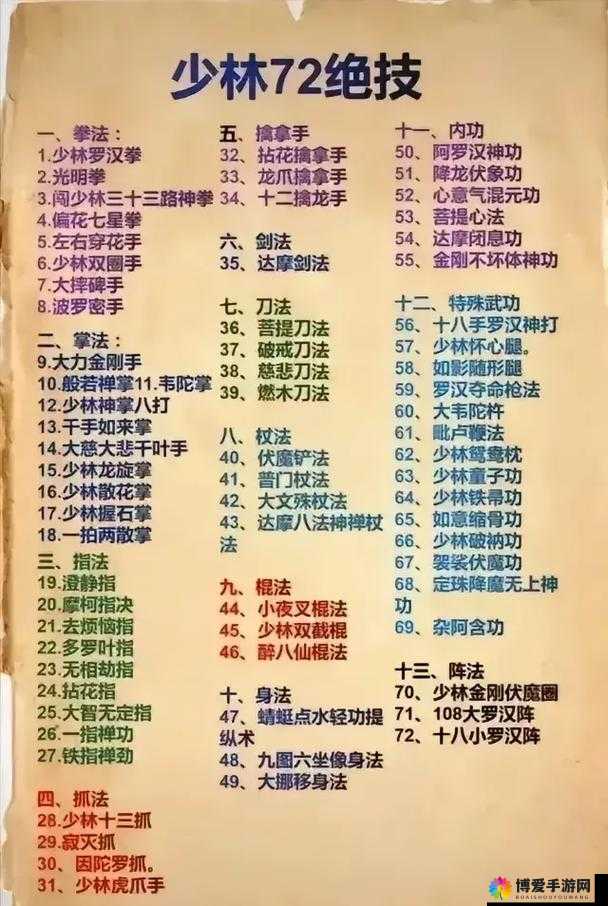 铁血武林十大门派介绍——少林