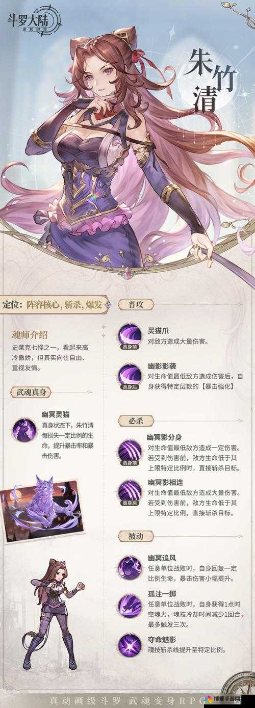 斗罗大陆神界传说手游朱竹清好吗？朱竹清图鉴全览的演变史