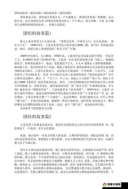 大团结白洁东子的故事：如何通过团结与合作实现共同目标？