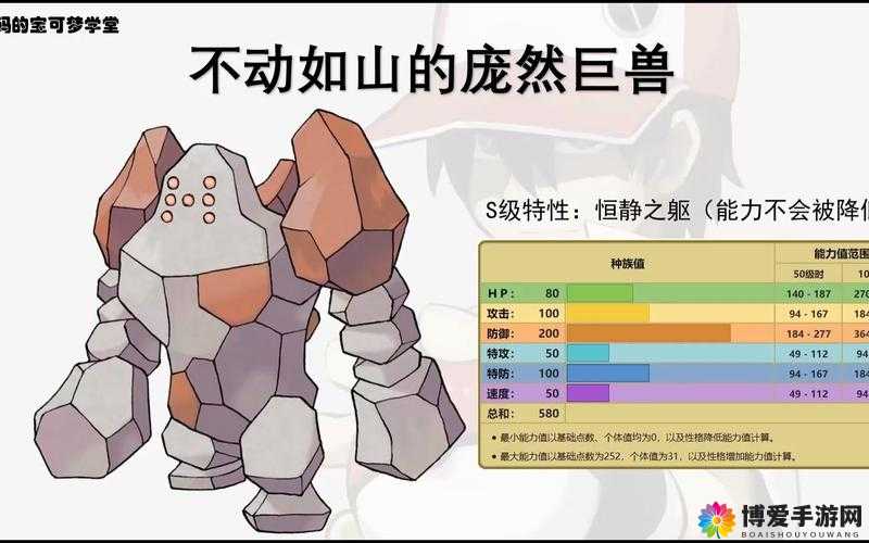 口袋妖怪复刻雷吉洛克好不好？雷吉洛克技能属性图鉴详解