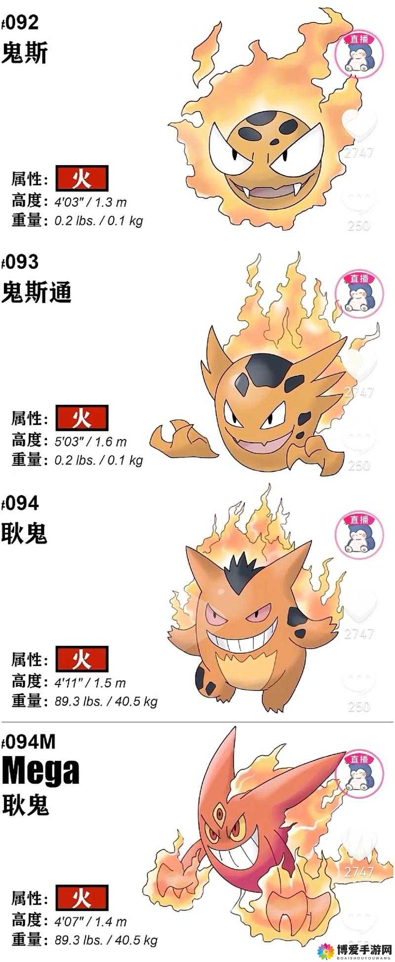口袋妖怪复刻鬼斯怎么样？鬼斯技能进化属性图鉴详解