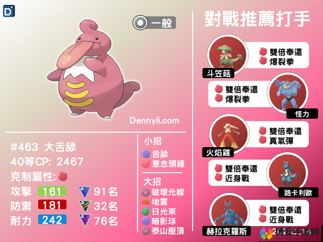 口袋妖怪复刻大舌头好不好 大舌头技能属性图鉴介绍