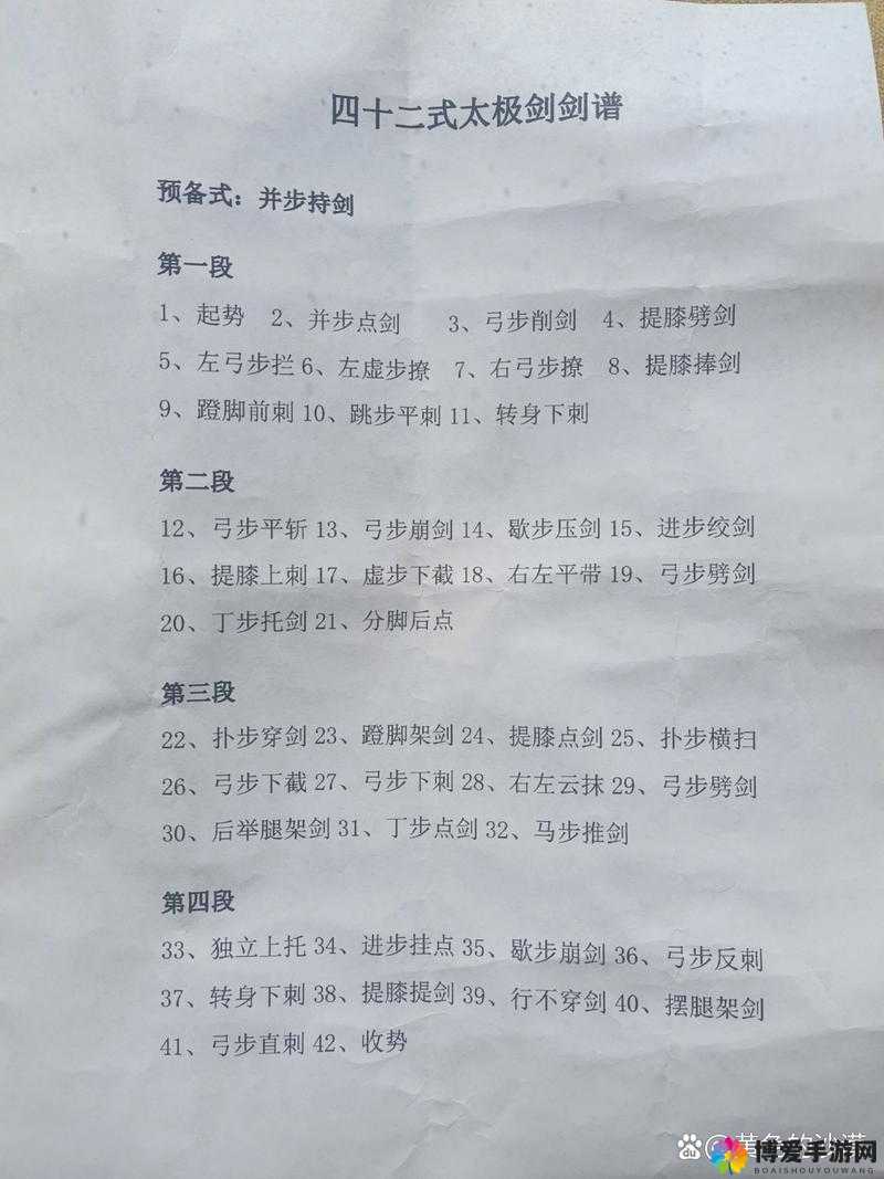 九阴真经手游太极剑怎么学，太极剑招式图鉴的深度解析